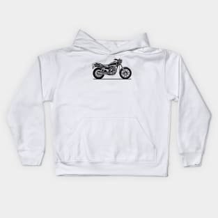 Nighthawk 650 Motorcycle Sketch Art Kids Hoodie